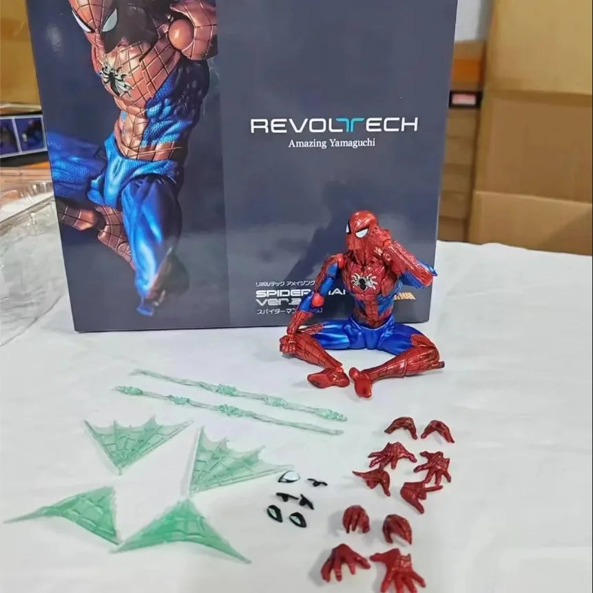 16cm Anime Spider-man 2.0 Revoltech Amazing Yamaguchi Peter Parker Dolls Action Figures Model Spiderman Toys Christmas Gift