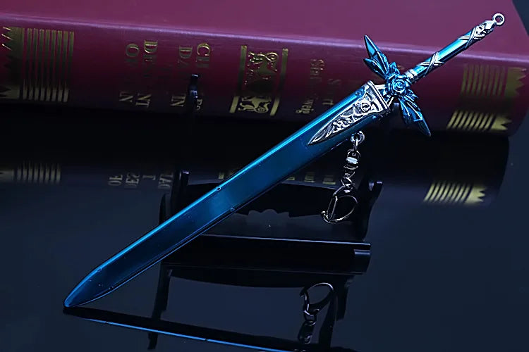 Sword Art Online 22CM Elucidator Anime Kirito Weapon Yuuki Asuna Green Rose Sword Real Steel Katana SAQ Japanese Catanas Toys