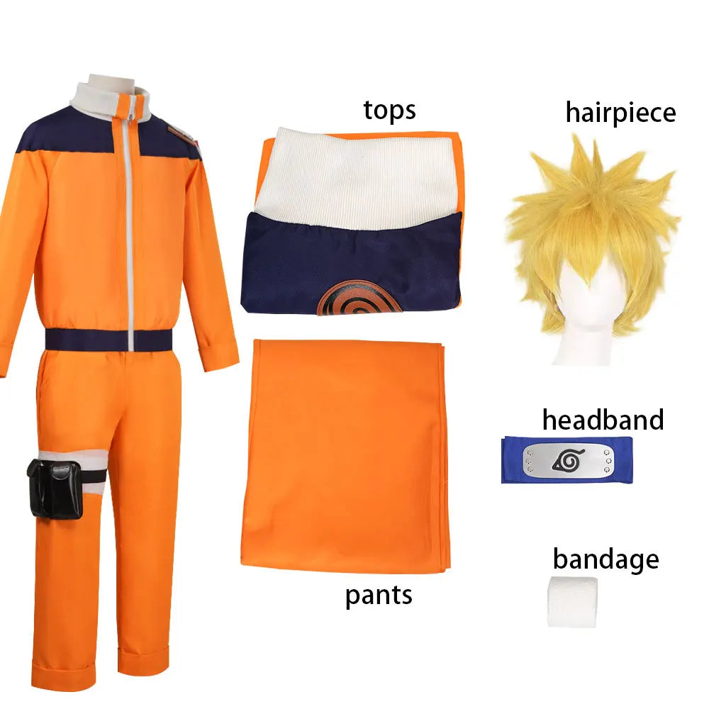 Cartoon Ninja Cosplay Costume Full Set With Props Accessories Japanese Anime Style