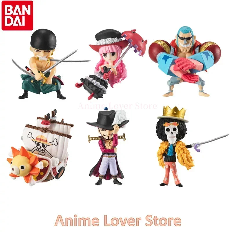 Bandai Original One Piece Gashapon Devil Fruits Vo.8 Zoro Perona Franky Mihawk Sunny Brook Anime Figures Toys for Kids Gift