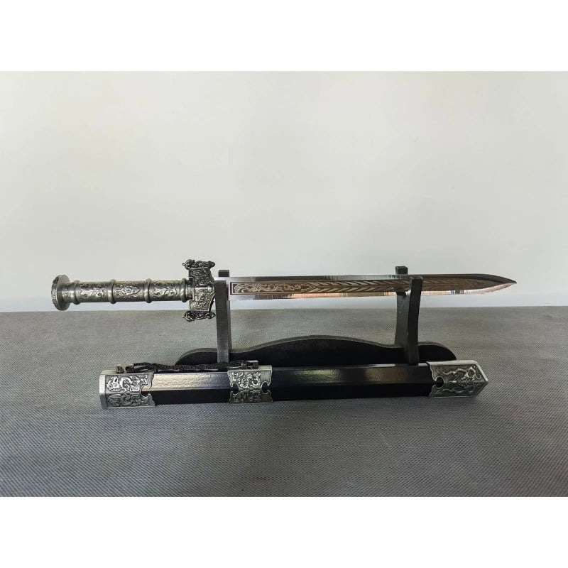 44cm Ancient Sword Model with Antique Bronze Finish, Detailed Metal Craftsmanship for Wall Display, Unsharpened Gift for Men