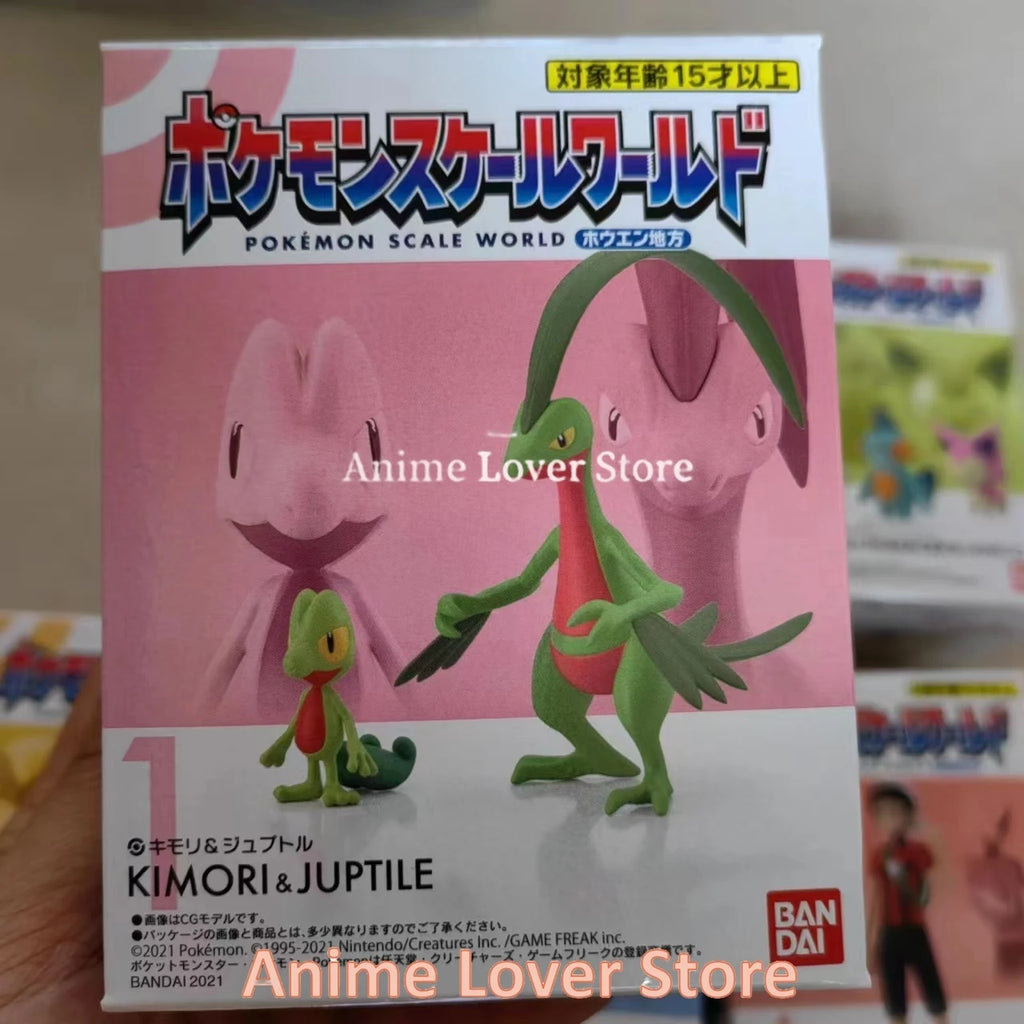 Bandai Original Scale World POKEMON Hoenn Region May Brendan Treecko Torchic Mudkip Blaziken Anime Figures Toys