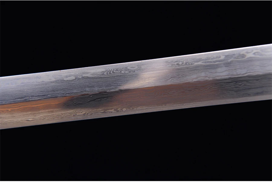 Chinese Tai Chi Swords Folded Steel Damascus Blade Real Handmade Full Tang Sharp Rosewood Sheath Dragon Guard Training Katanas