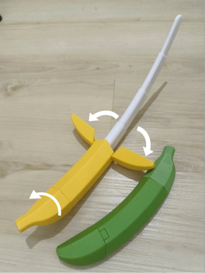 Gravity Katanas Sword Banana Shape Retractable Swords Decompression Katana Stress Relief Toy Knife Chindren Christmas Gifts