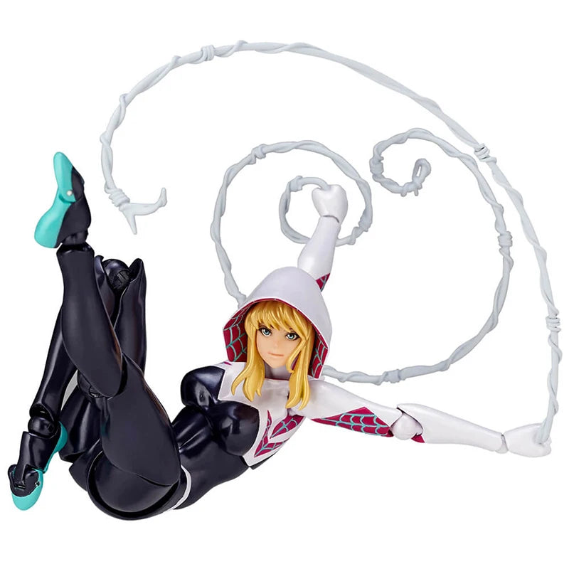 AMAZING YAMAGUCHI Spiderman Gwen Stacy Action Figure Spider Gwen PVC Model Spider-Man Across the Spider-Verse Miles Morales Toys