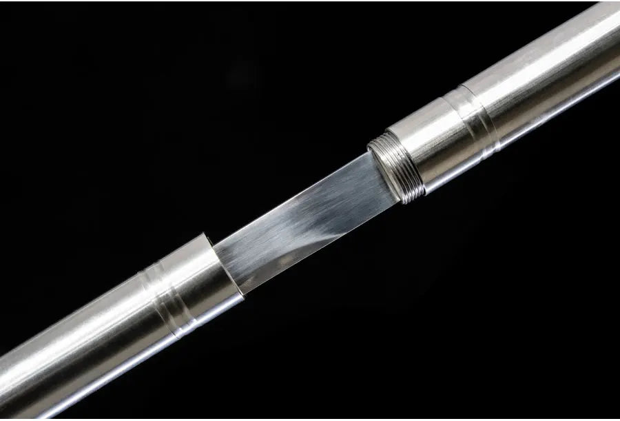 Chinese Battle Sword Golden Cudgel Real Multi Refined High Manganese Steel Blade Metal Saya Ready Training Kongfu Katanas