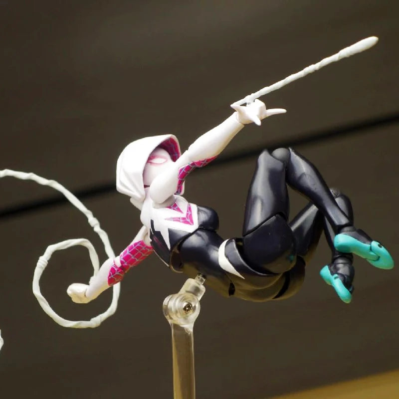 AMAZING YAMAGUCHI Spiderman Gwen Stacy Action Figure Spider Gwen PVC Model Spider-Man Across the Spider-Verse Miles Morales Toys