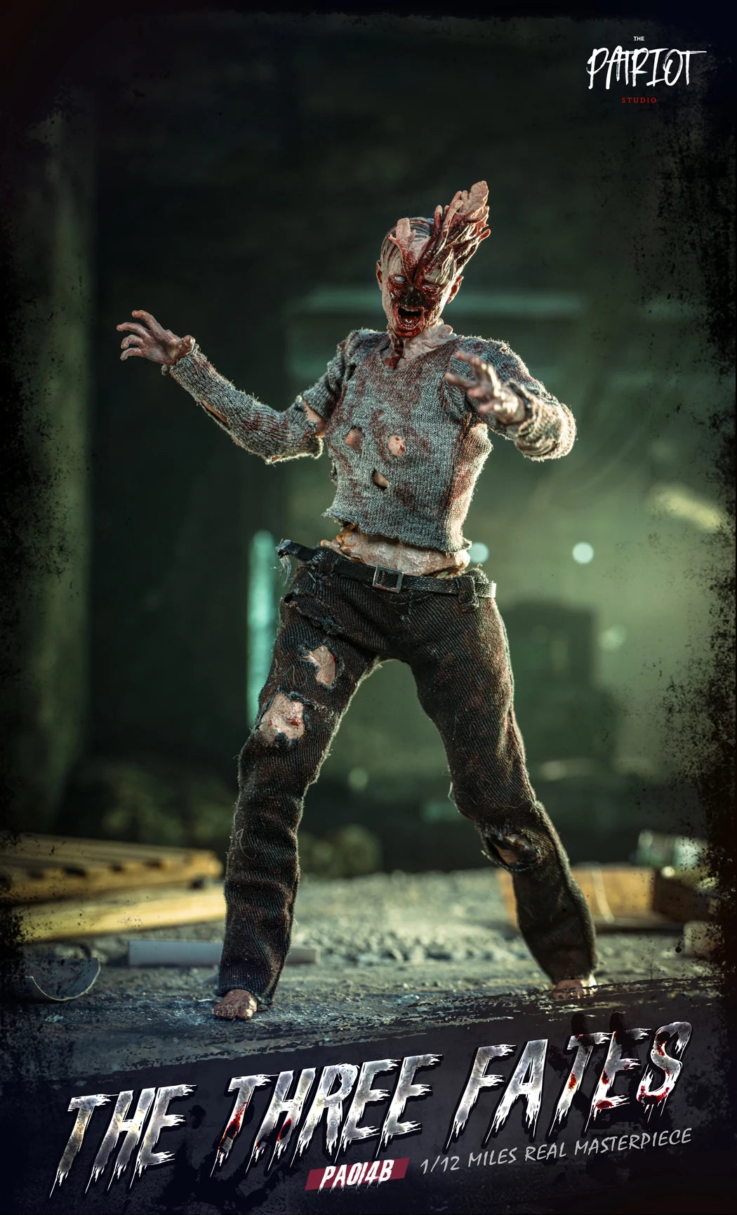 In Stock Patriot Studio The Last of Us Clicker The Three Fates Zombie 1/12 Cloth Gown Action Figures Toy Gift Collection