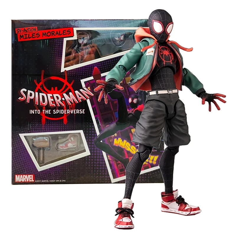 AMAZING YAMAGUCHI Spiderman Gwen Stacy Action Figure Spider Gwen PVC Model Spider-Man Across the Spider-Verse Miles Morales Toys