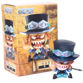 FigureCrazy One Piece FRANKY Q Laughing Out Sitting Cute Ver. PVC Action Figures OP Luffy Zoro Nami Brook Chopper Usopp 10cm
