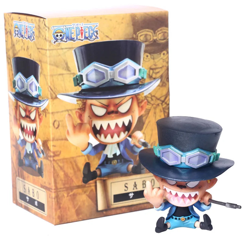 FigureCrazy One Piece FRANKY Q Laughing Out Sitting Cute Ver. PVC Action Figures OP Luffy Zoro Nami Brook Chopper Usopp 10cm