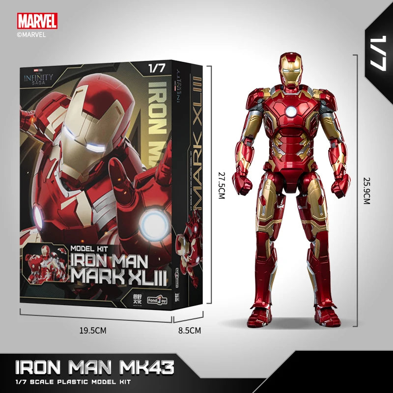 Fondjoy The Avengers Iron Man MK1 MK2 MK3 MK4 MK5 MK6 Assemble Toy Iron Man Model ABS Material 1/12 Action Figures Toy Boys Gift