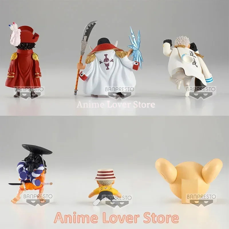 Bandai Banpresto Original One Piece WCF WT100 VO.10 Roger Edward Newgate Garp Oden Son chou Merry Anime Figures Toys