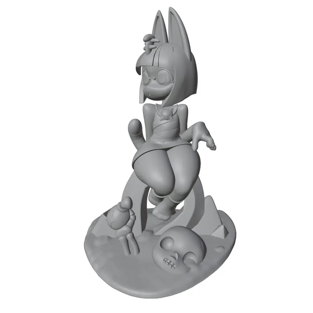 1/24  Anime Character Statue GK Miniature 3D Printed Gray Model Figurine DIY Doll Model Unassembled And Unpainted