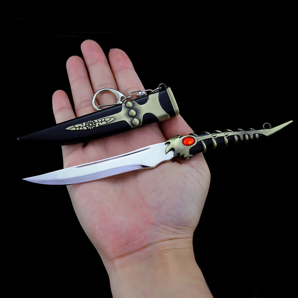 22cm GOT Game Sword with Sheath Keychain American TV Series 1:6 Medieval All Metal Sword Model Home Ornament Collection