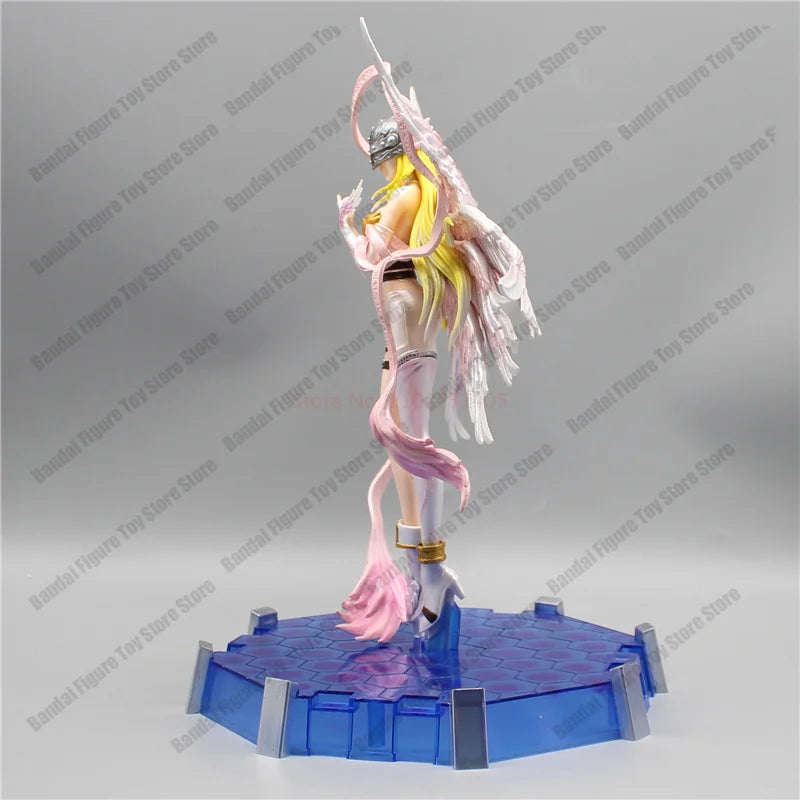 28cm Anime Digimon Adventure Figures Angewomon Angemon LED Action Figurines PVC Statue Model Collection Doll Toys Children Gift