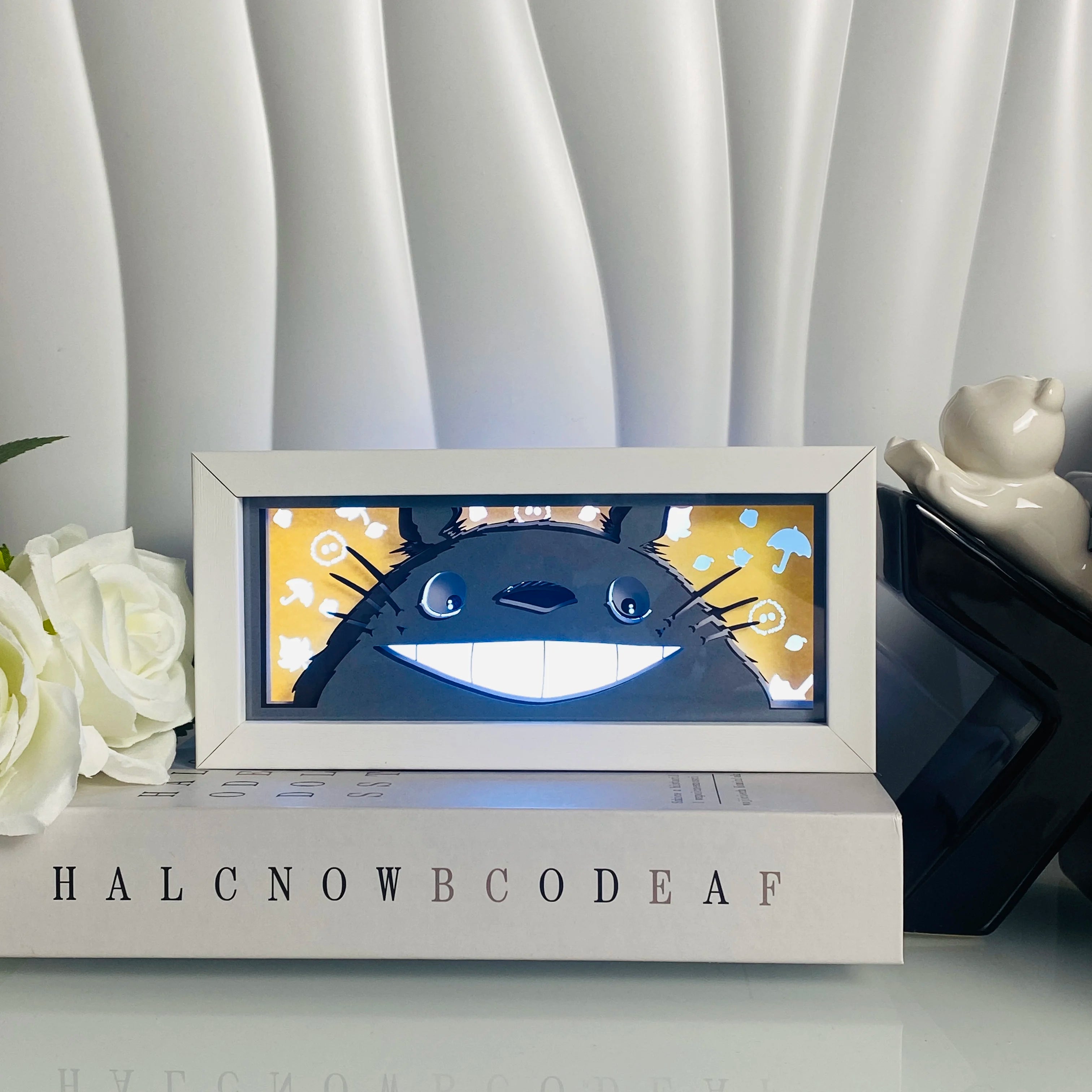 Anime Led Light Lamp For Room Decor Paper Cut Shadow Box Birthday Bedside Remote control Nightlight Manga Light Box Friend Gifts