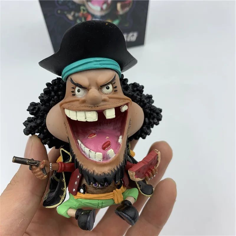 FigureCrazy One Piece FRANKY Q Laughing Out Sitting Cute Ver. PVC Action Figures OP Luffy Zoro Nami Brook Chopper Usopp 10cm
