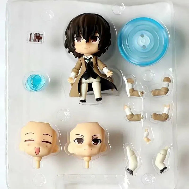 Q Version Dazai Osamu Figure Ryunosuke Akutagawa 1191 Chuya Nakahara Figure 657 676 Bungo Stray Dogs Action Figures Toys Gifts
