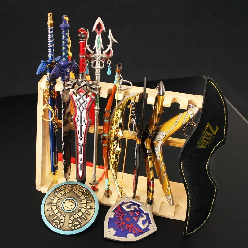 The Hyrule Fantasy Sword Keychains Link Game Periphery Metal  Collection Model Zeldas Keychain Ornament Crafts Gifts Toys