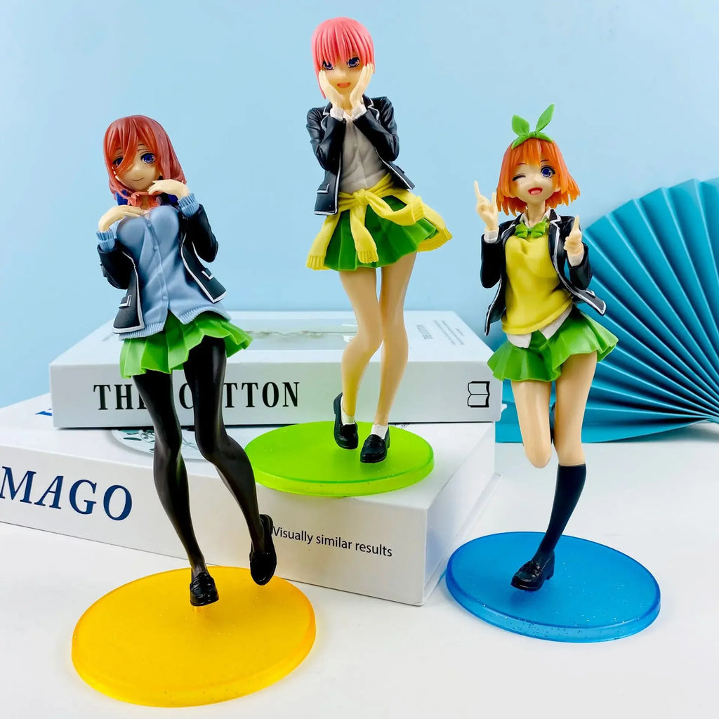 The Quintessential Quintuplets Anime Figures Nakano Ichika Nino Itsuki School Uniform Standing Static Collection 20CM PVC Toy