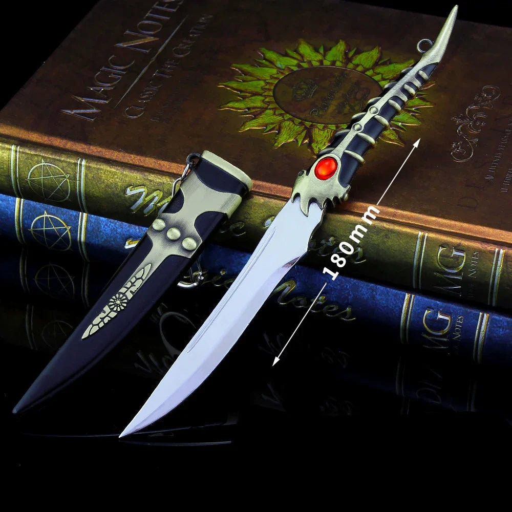 22cm GOT Game Sword with Sheath Keychain American TV Series 1:6 Medieval All Metal Sword Model Home Ornament Collection