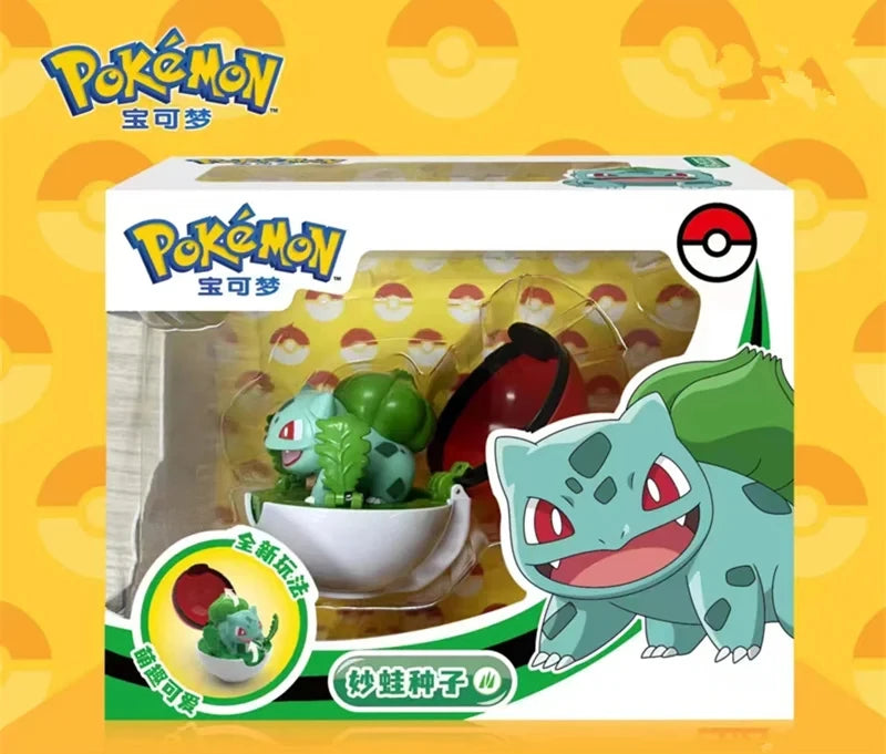 Pokemon  Genuine 6 Different Styles Toy Set Pokeball Pocket Monster Pikachu Eevee Charizard Gyarados Blastoise Figures Model