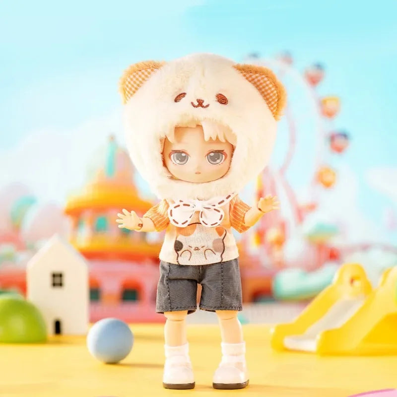 In stock PEETSOON Garden Party Series Ob11 1/12 Bjd 16cm  Cute Action Figure Toys Kawaii Anime Figures  Dolls Toy Gift