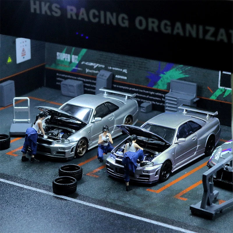 TIME MICRO MoreArt 1:64  Model Car Figures for Display&Collection Repair Women Set Scene for Display & Collection & Decoration