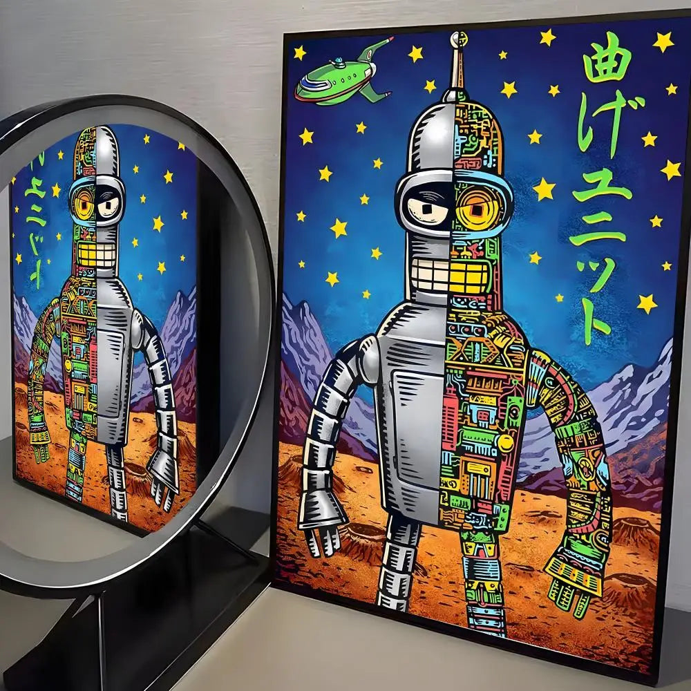 Futurama Bender Anime Poster
