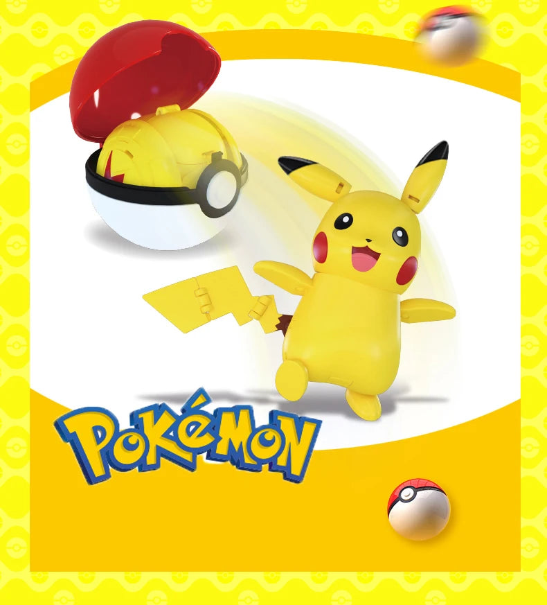 Anime Pokemon Figures Transformer Poke Ball Model Pikachu Charizard Blastoise Mewtwo Venusaur Gyarados Greninja Robot Toy Gift