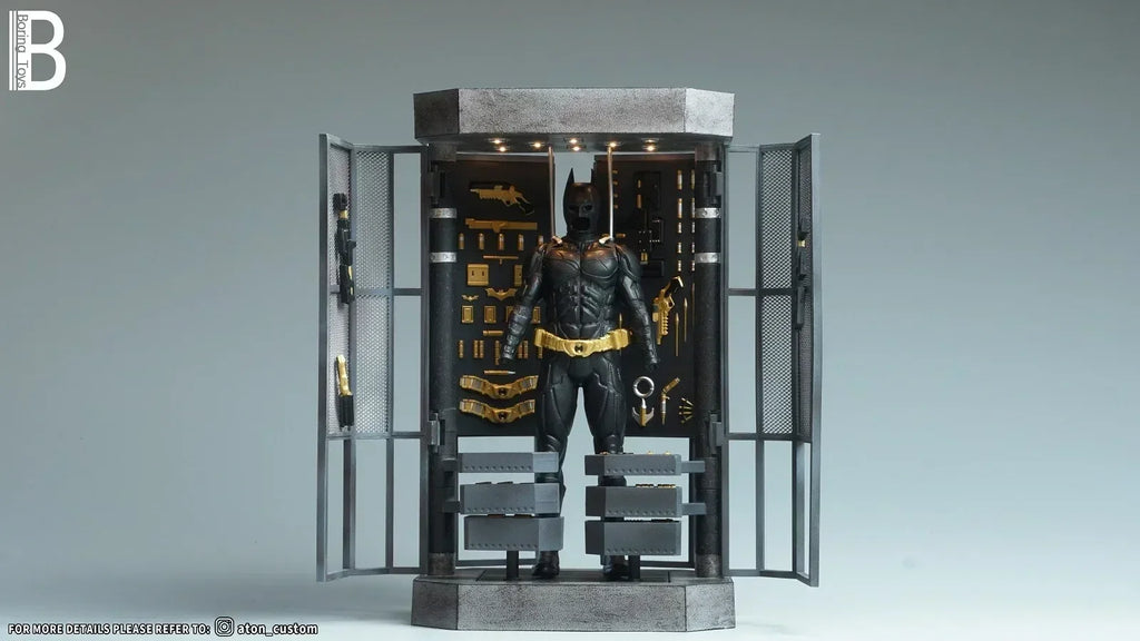 Original Boring Toys Bale Batman Gnaku 2.0 Figure With Light 1/12 Anime Pvc Action Collection Figures Doll Model Toys Xmas Gifts