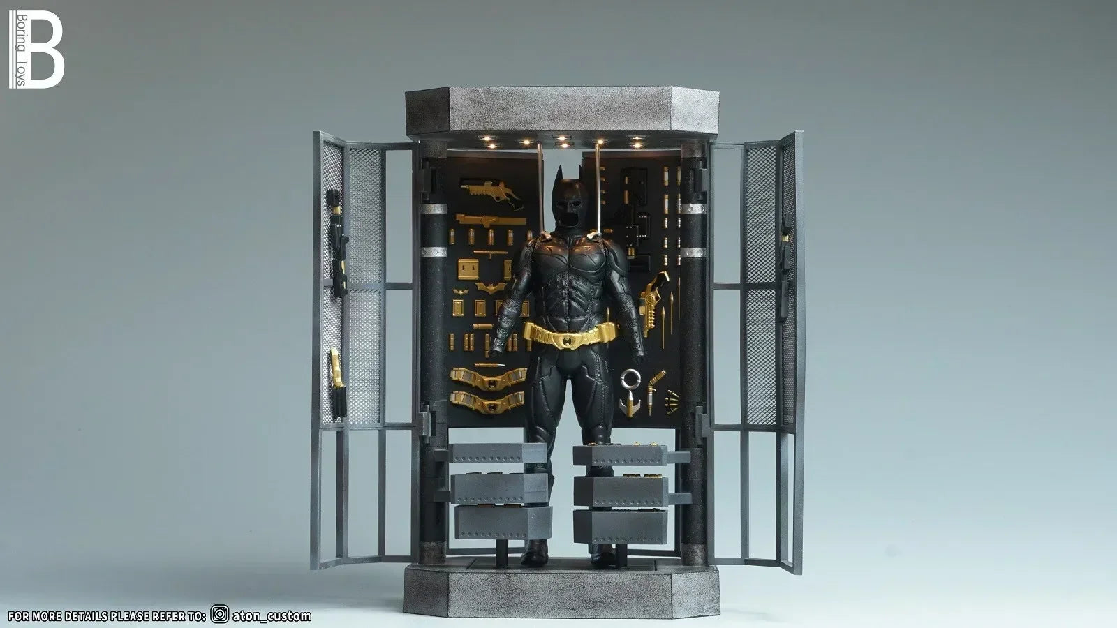 Original Boring Toys Bale Batman Gnaku 2.0 Figure With Light 1/12 Anime Pvc Action Collection Figures Doll Model Toys Xmas Gifts