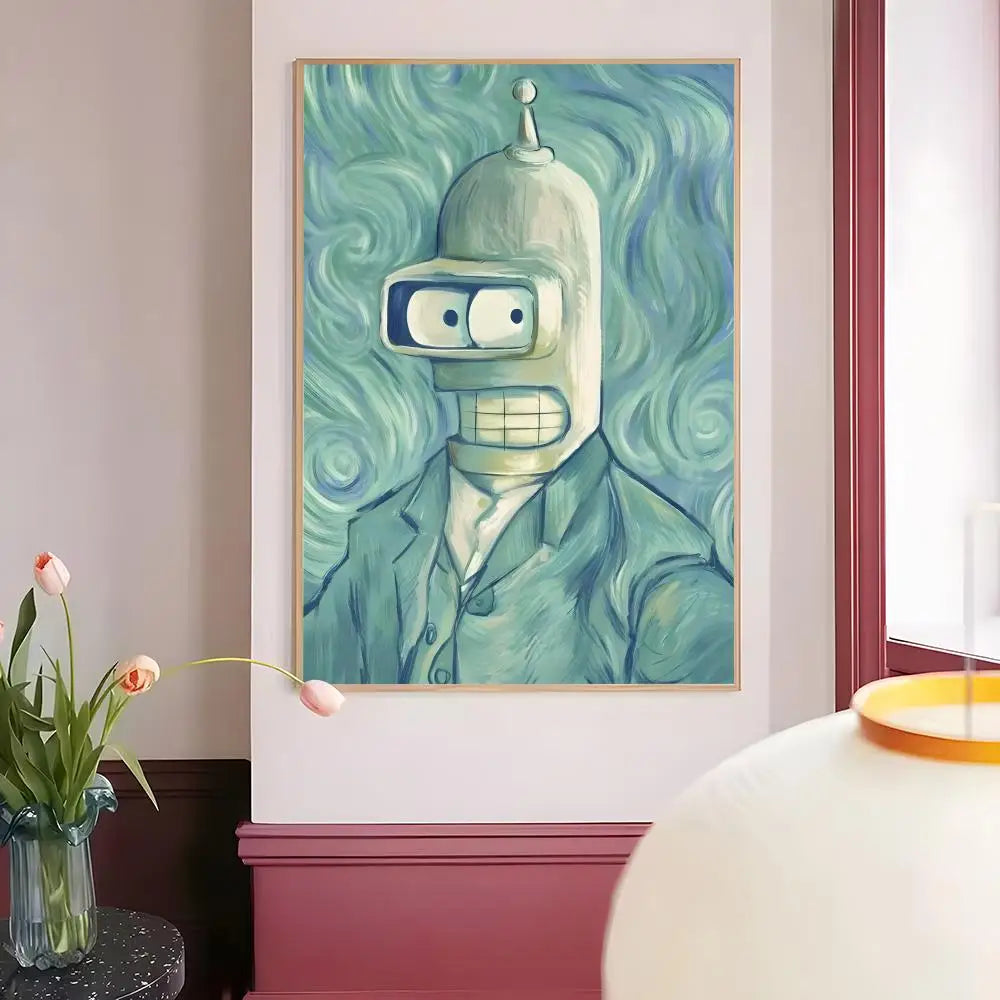 Futurama Bender Anime Poster