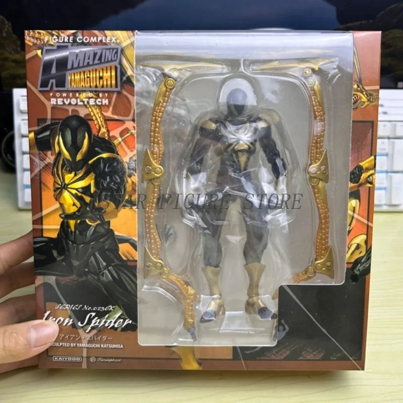 Amazing Yamaguchi Flash Spider-man Action Figure PVC Movable Collectible Toys Revoltech Black Panther Flashpoint Figures Model