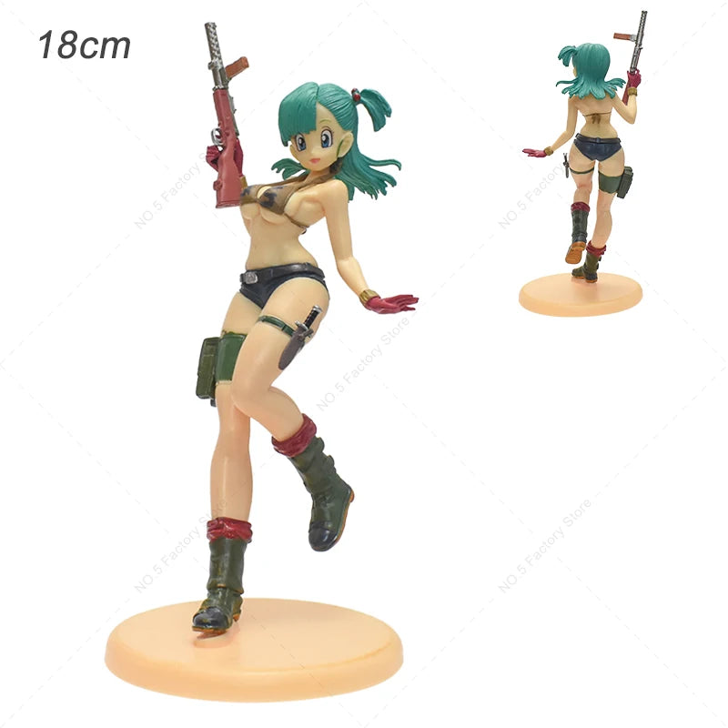 12 Style Anime Dragon Ball Z Kawaii Girls Action Figures Bulma Launch Chichi Android 18 Majin Buu Figurine Model Collectible Toy
