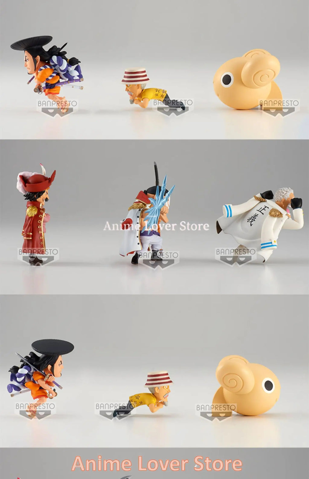 Bandai Banpresto Original One Piece WCF WT100 VO.10 Roger Edward Newgate Garp Oden Son chou Merry Anime Figures Toys