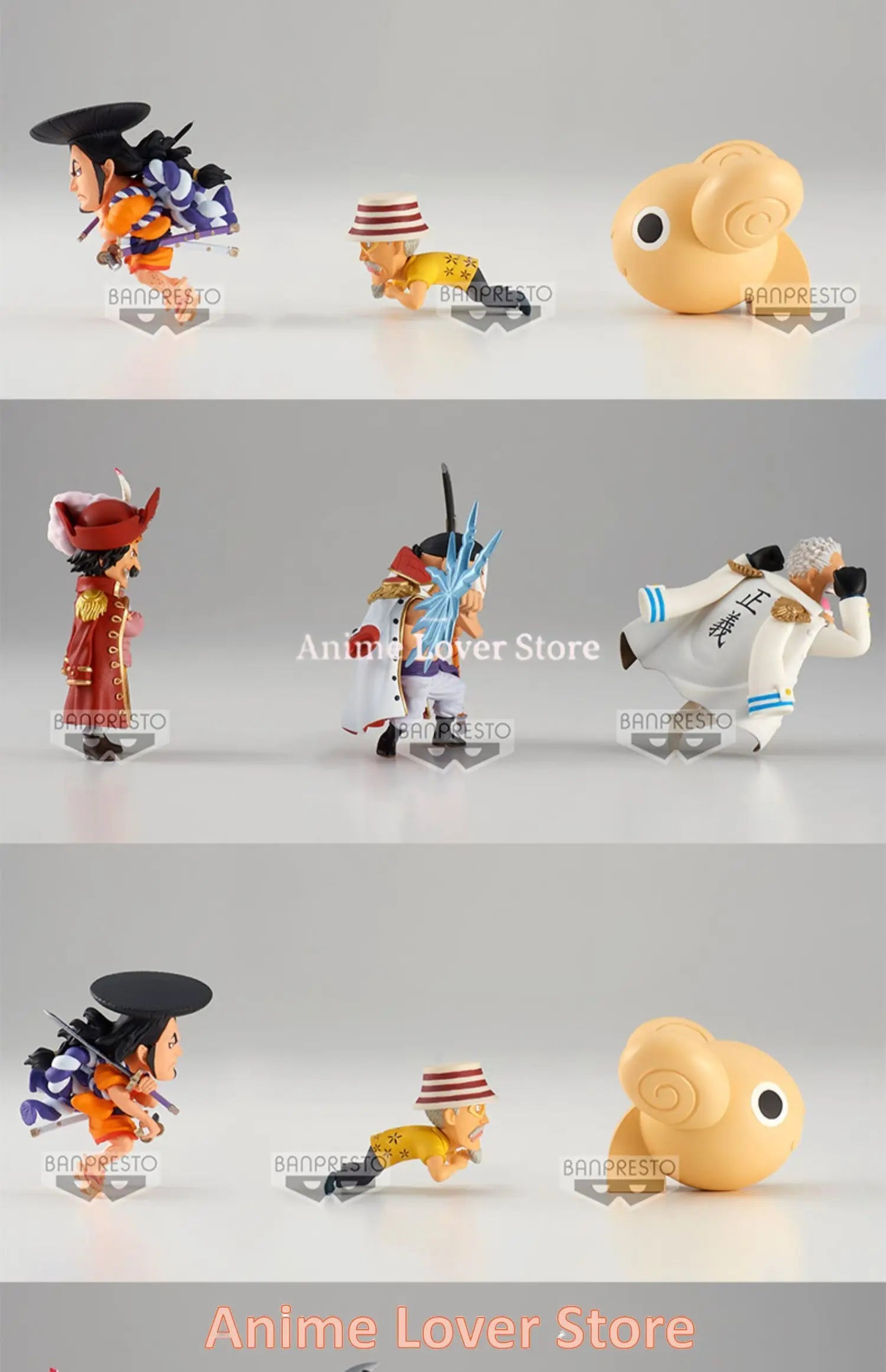 Bandai Banpresto Original One Piece WCF WT100 VO.10 Roger Edward Newgate Garp Oden Son chou Merry Anime Figures Toys