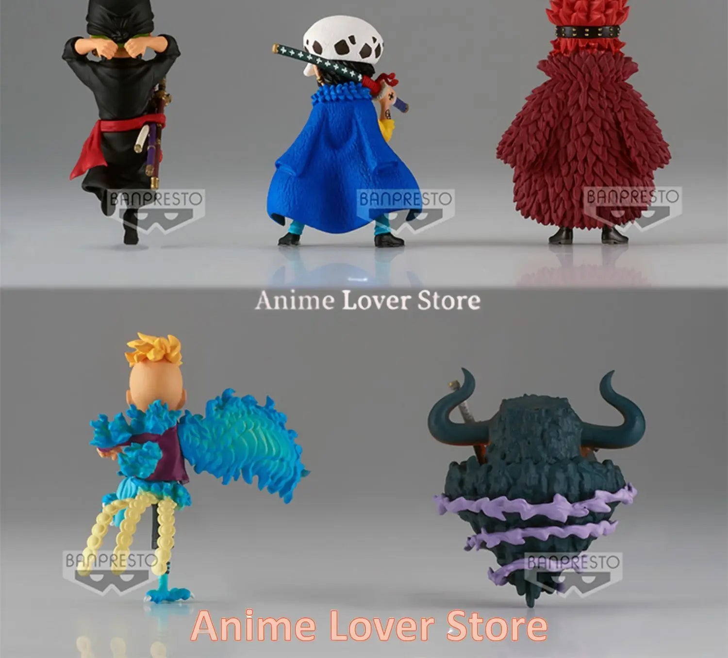 Bandai Banpresto Original One Piece WCF The Island of Ghosts VO.4 Zoro Marco Law Eustass Kid Anime Figures Toys for Kids Gift