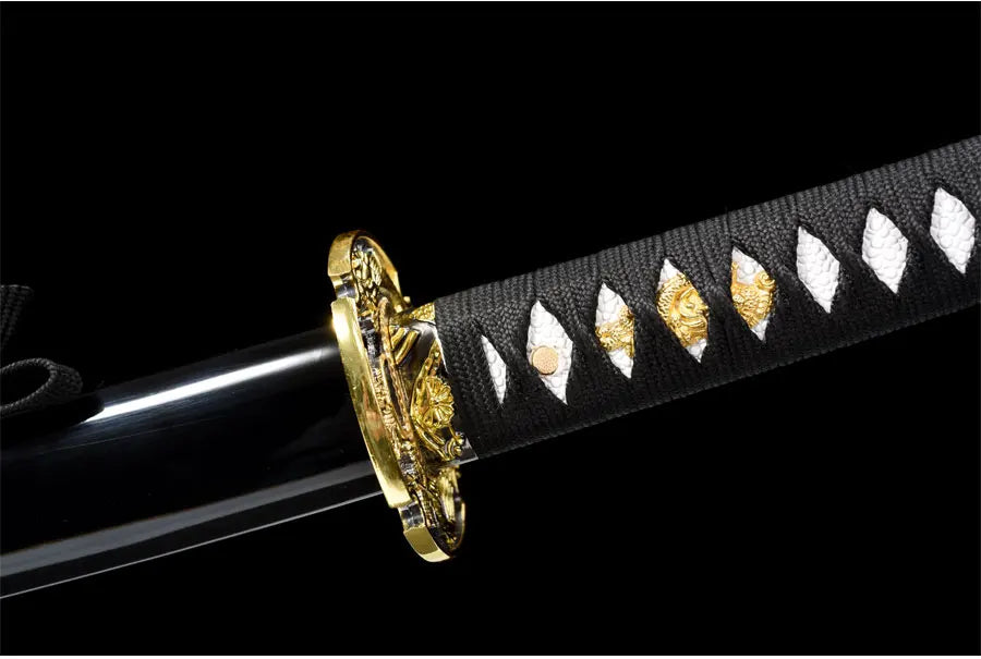 Gold Dragon Katanas 1045 Blade Real Chinese Swords Handmade Full Tang 41 Inch Cosplay Catana Decoration Swords