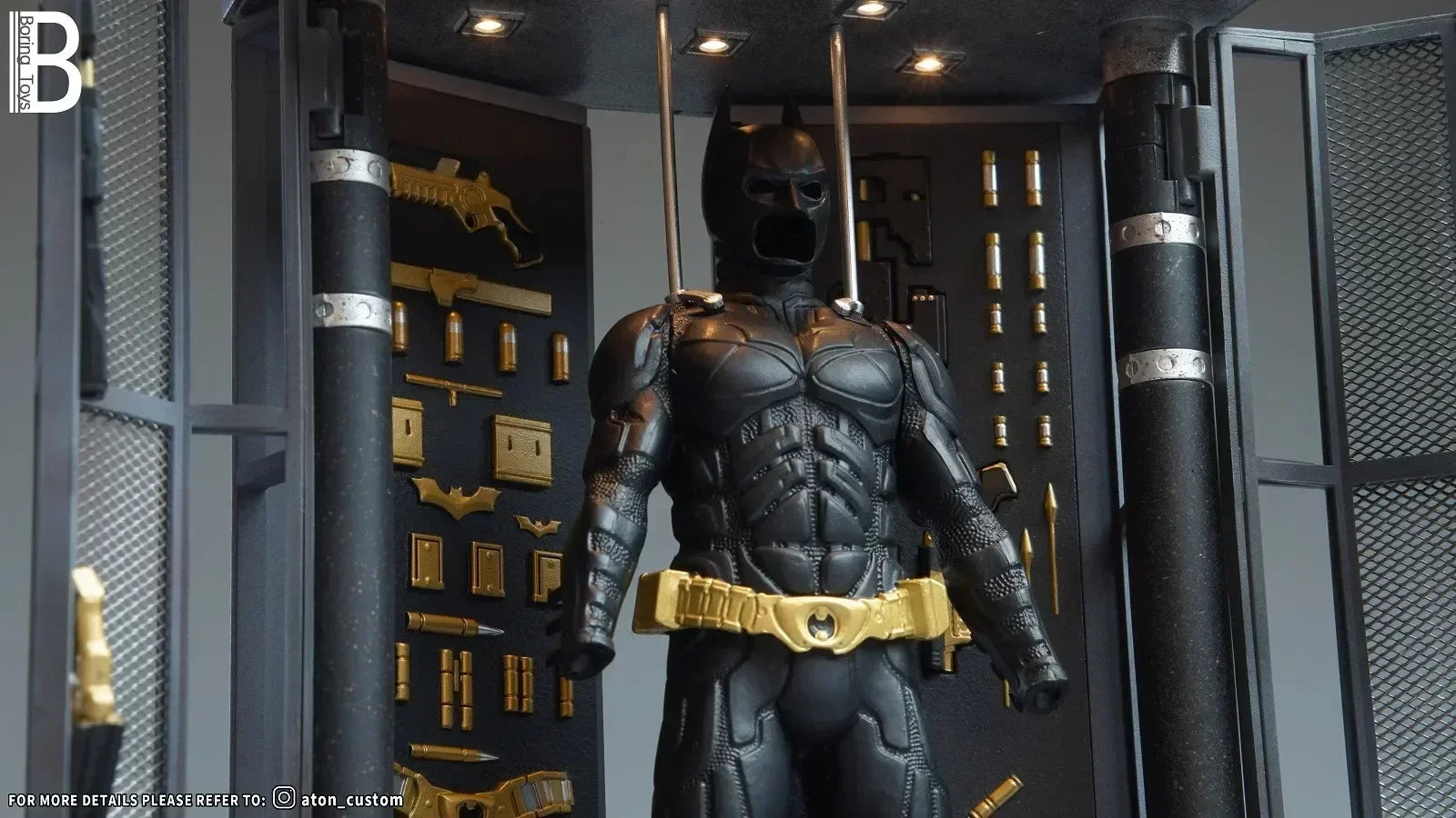 Original Boring Toys Bale Batman Gnaku 2.0 Figure With Light 1/12 Anime Pvc Action Collection Figures Doll Model Toys Xmas Gifts