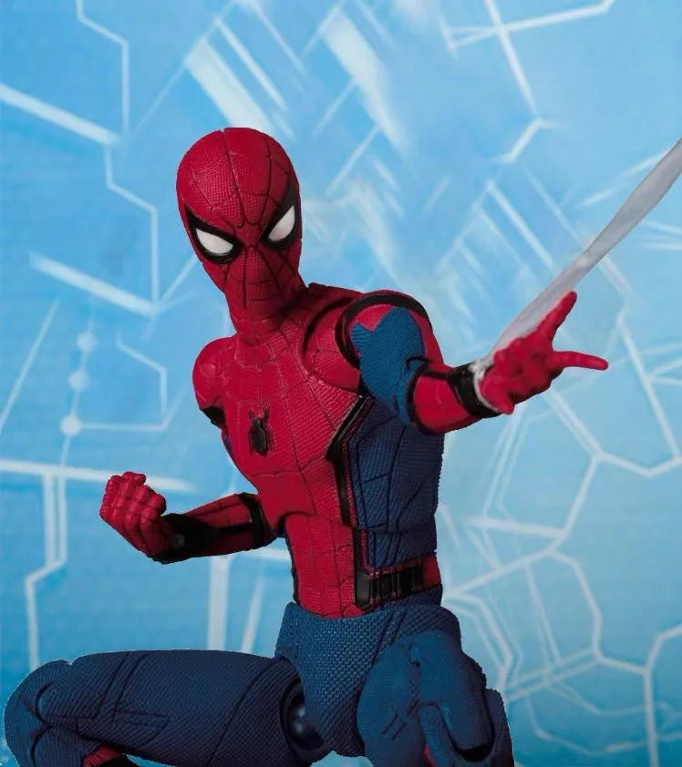 Anime Avengers Peter Parker Action Figures SHF Spider Man Homecoming Figurines Car Decoration Doll Model Kids Toys Fans Gift