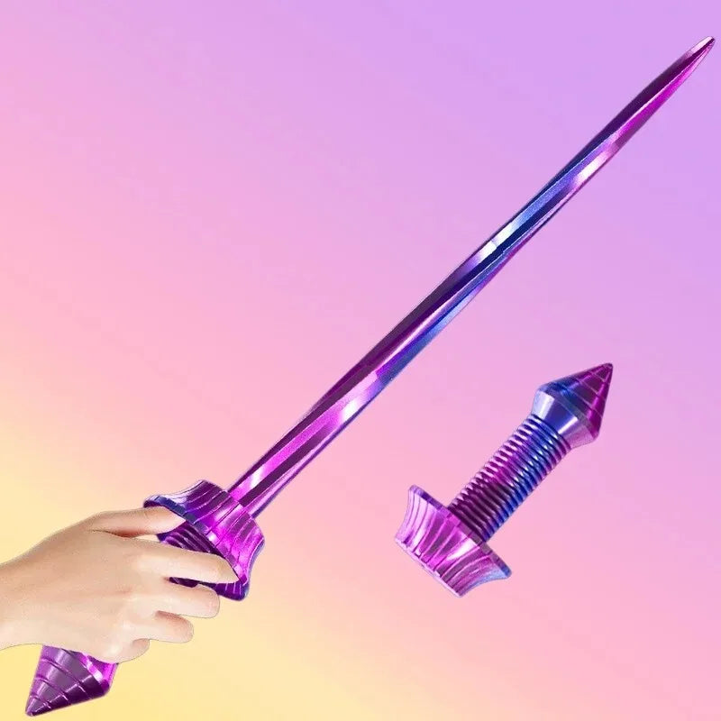 3D Print Gravity Retractable Swords Samurai Katana Sword Real Size Japanese Katana Fake Knife Cosplay Props Home Decoration