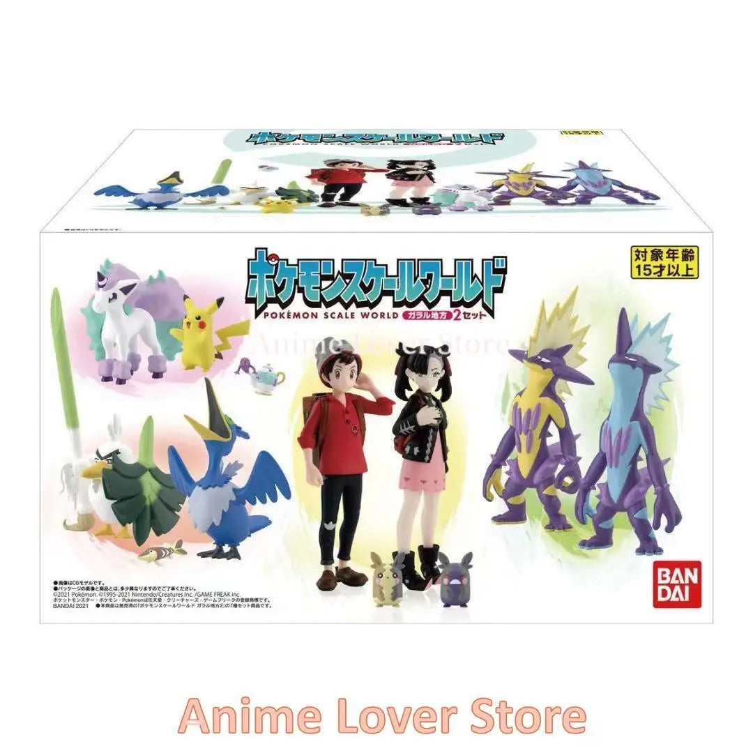Bandai Original Scale World POKEMON Galar Region Marnie Victor Toxtricity Sirfetch'd Cramorant Anime Figures Toys for Kids Gift