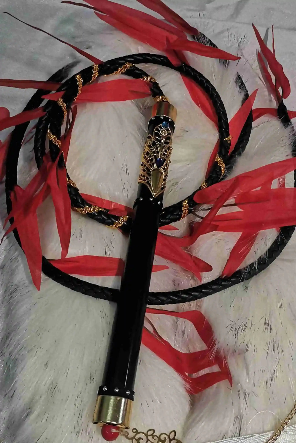 New Mo Ran Cosplay Ghost Props Chinese Novel Erha and His White Cat Shizun Whip Chu Wanning Tian Wen Costume Accessory