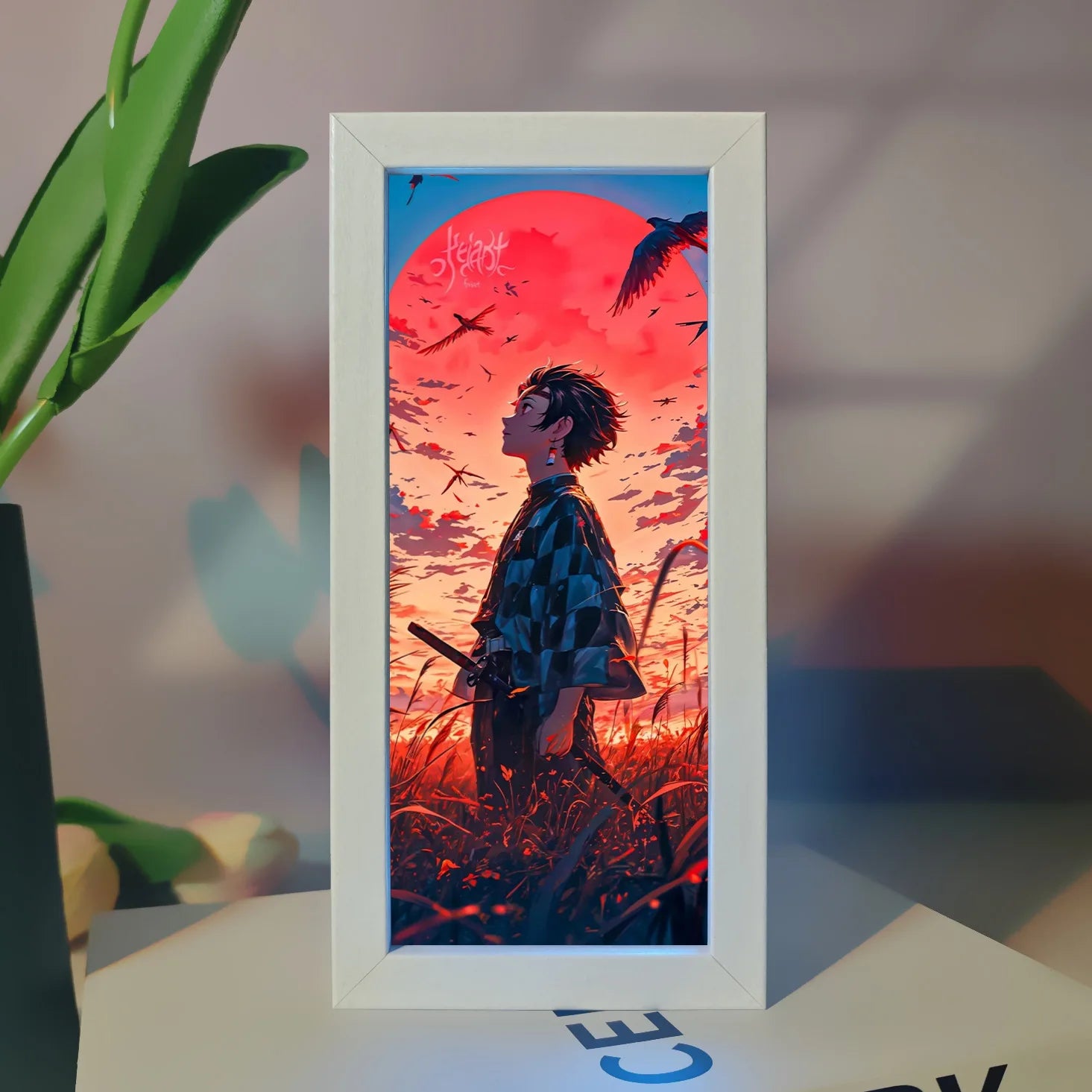 Demon Slayer Anime Merchandise Led Night Light Exquisite Painting Bedroom Atmosphere Desk Lamp Desktop Decoration Ornament Gift