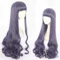 Wholesale Card Captor Sakura Wig Cosplay 90cm Long Curly Purple Mixed Tomoyo Peluca Synthetic Anime Cosplay Wig